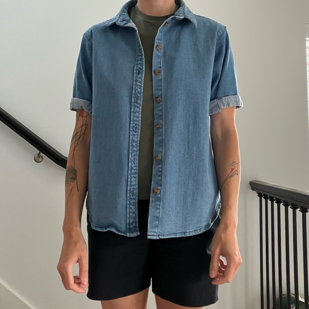 Velvet Heart Casual Blue Button Down Shirt
